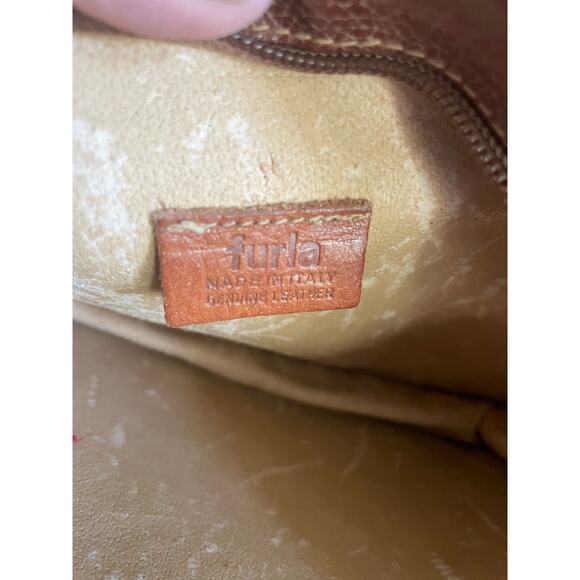 Furla Tan Leather Handbag. Made in Italy. Velvet lining. Great condition. - Picture 4 of 8